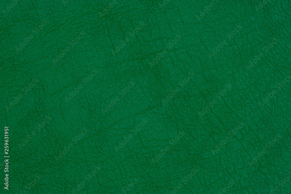 Fototapeta premium Dark green leather texture.