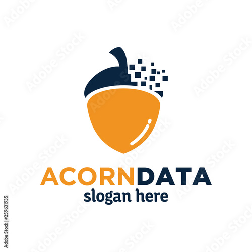 acorn data logo vector design