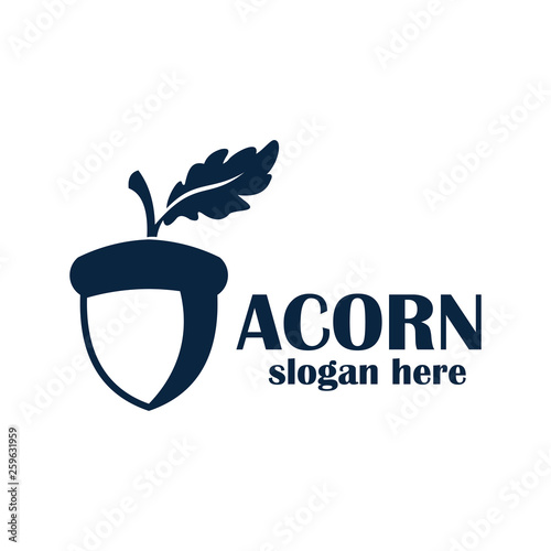 acorn logo design vector