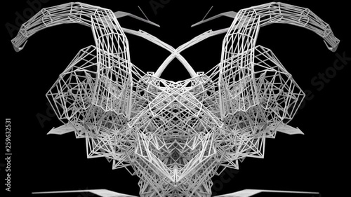 Abstract Wireframe Motion