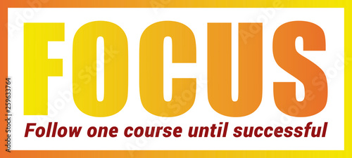 Vector illustration with word focus