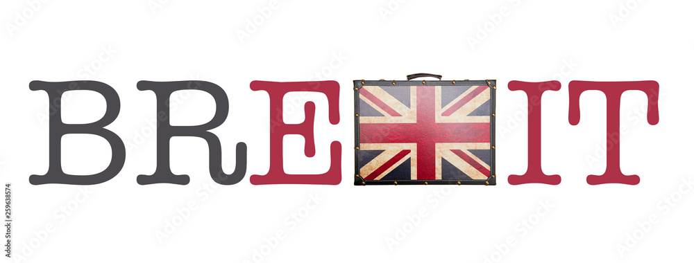 Brexit isolated on white background
