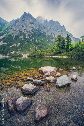 Fototapeta Naklejka Na Ścianę i Meble -  Popradske pleso in the High Tatras Mountains, Slovakia