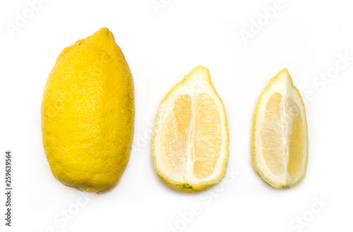 Ugly  lemon isolated on white background.