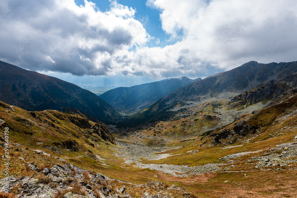 rocky mountain tops in slovakia in autumn