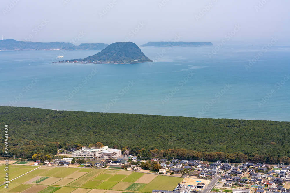 [佐賀県]鏡山からの虹の松原風景 StockFoto Adobe Stock