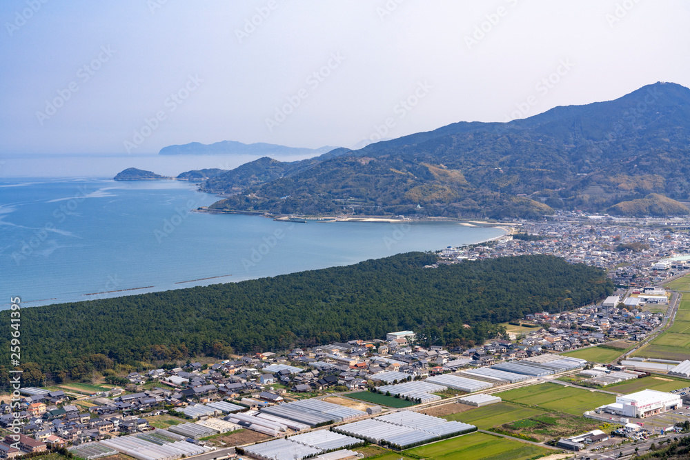[佐賀県]鏡山からの虹の松原風景 Stock Photo Adobe Stock