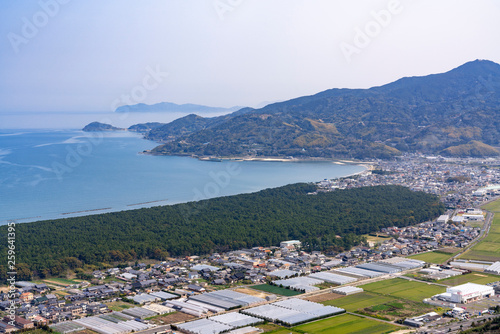 [佐賀県]鏡山からの虹の松原風景
