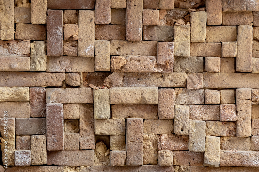 An old brick wall background An old brick wall background