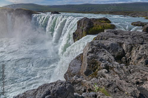 Godafoss waterfall  Northern Iceland  Myvatn lake region 