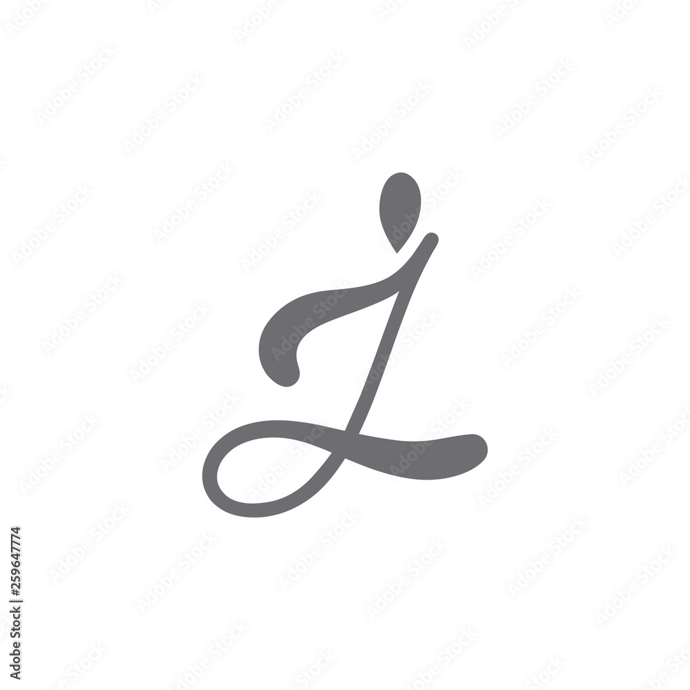 letter simple curves logo vector letter simple curves logo vector