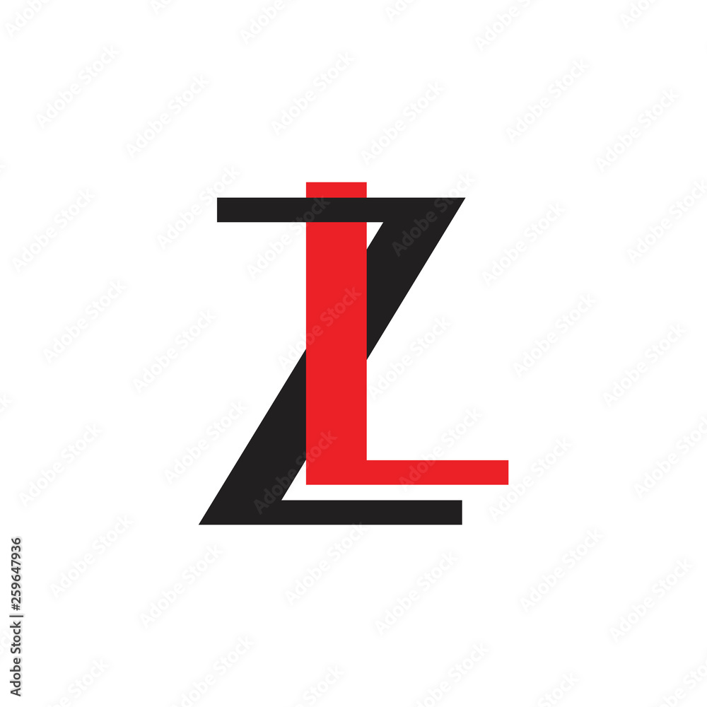 letter zl simple linked geometric logo letter zl simple linked geometric logo