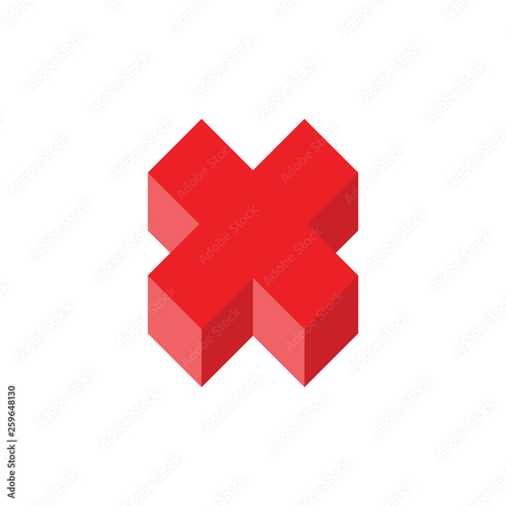 Obraz premium 3d gradientu listu x loga dekoraci wektor