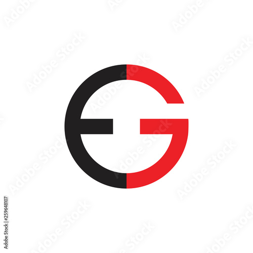 letters eg simple circle line geometric logo