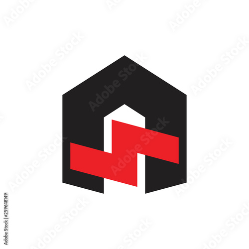 Free Download abstract letter as simple geometric logo vector - GFXLoad
