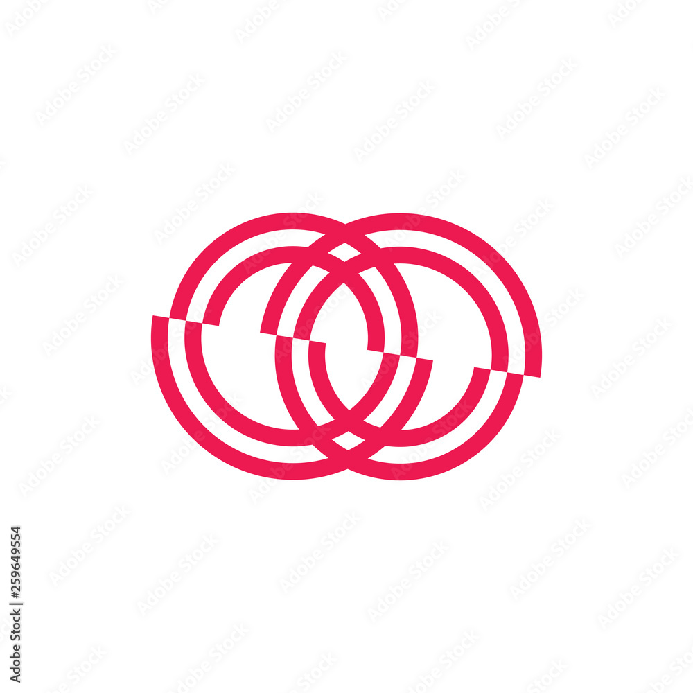 circle geometric line stripes logo vector circle geometric line stripes logo vector