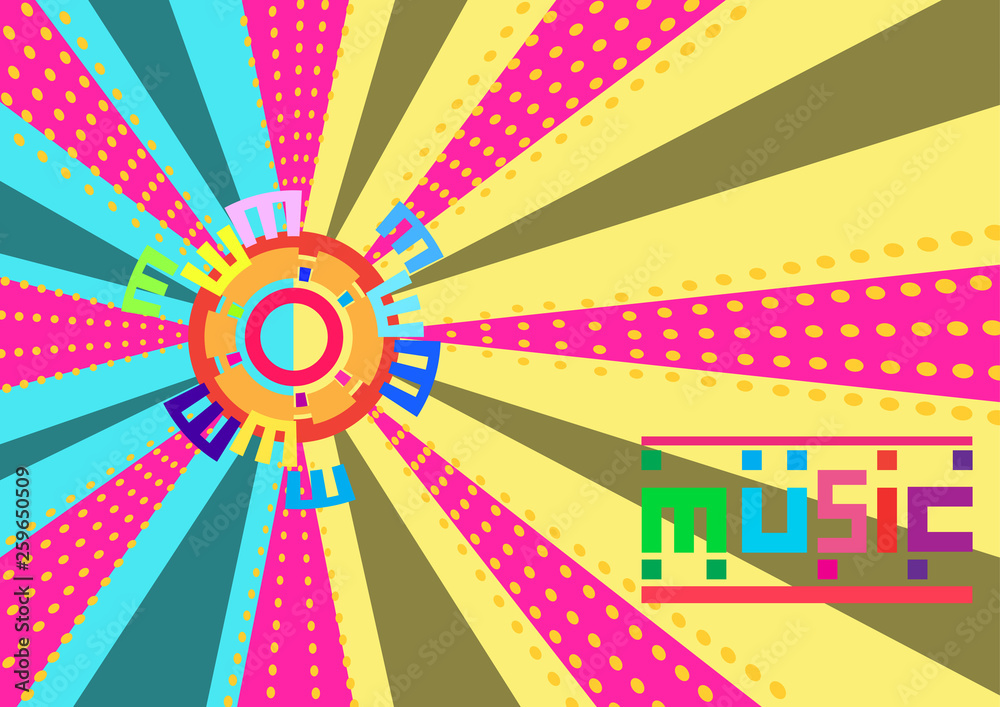 abstract music background vector Illustration
