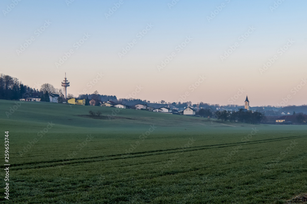 Landschaftsaufnahme Ansfelden in Oberösterreich / Österreich
