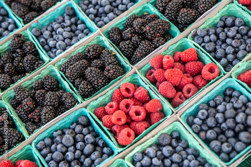 fresh berries in the market
