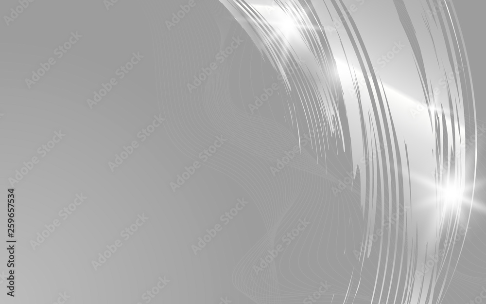 Silver wave abstract background illustration Stock Vector | Adobe Stock