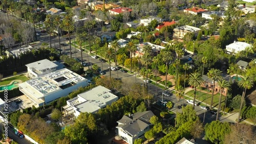 Aerial Hollywood Beverly Hills California