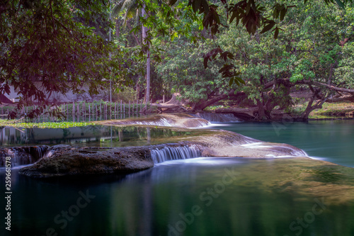 Beautiful waterfall in Thailand in Saraburi province photo