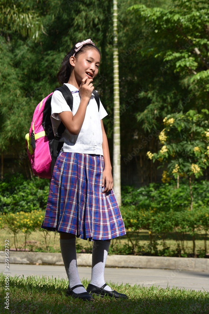 Cute Minority Girl Student Making A Decision Cute Minority Girl Student Making A Decision