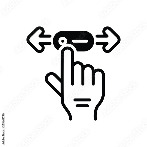 Black solid icon for move gait