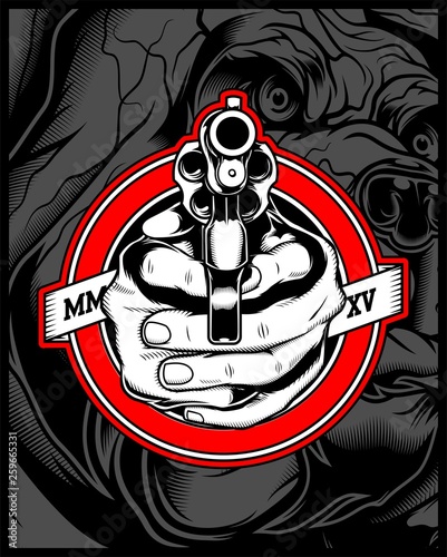 two hands holding a gun