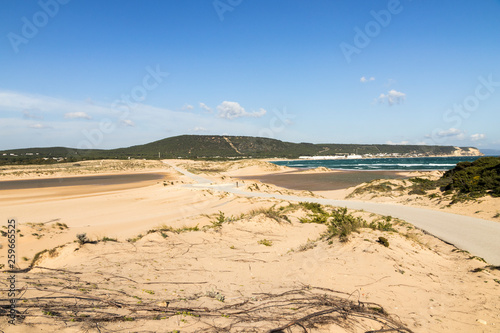 Barbate, Spain. Sand dunes at Cape Trafalgar, in the coast of Andalusia