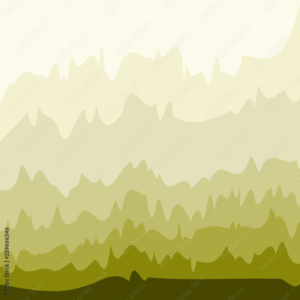 Obraz premium Elegant frame with abstract green waves