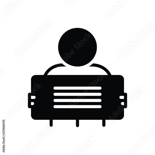 Black solid icon for manifestation