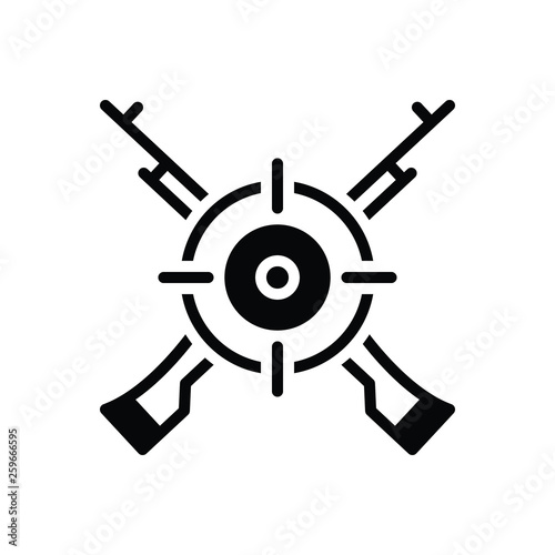 Black solid icon for marksman