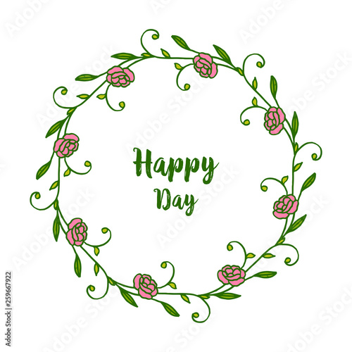 Wallpaper Mural Vector illustration beauty of leaf flower frame for card happy day wedding Torontodigital.ca
