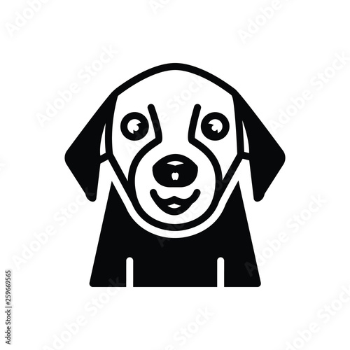 Black solid icon for pet tame domestic