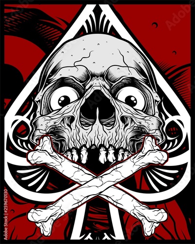 skull with crossbones.
