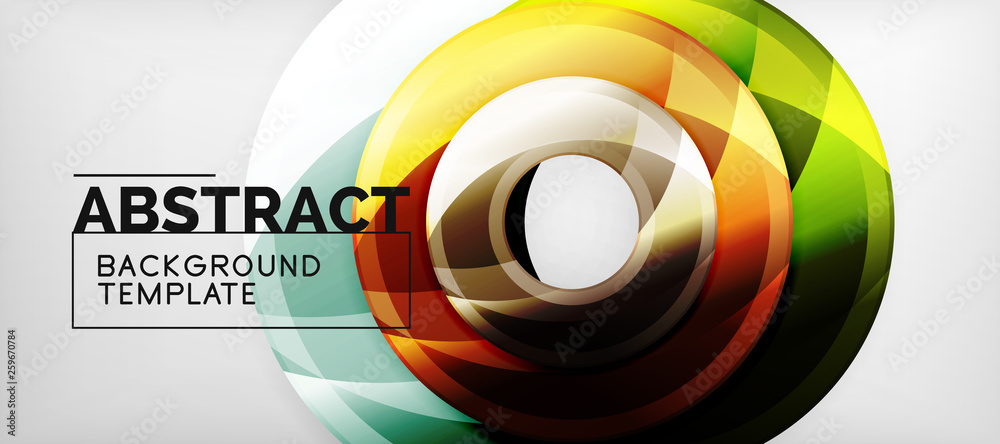 Modern geometric circles abstract background, colorful round shapes with shadow effects Modern geometric circles abstract background, colorful round shapes with shadow effects