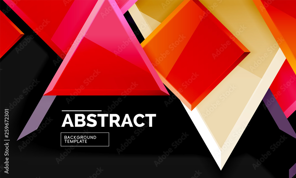 Obraz premium Squares and triangles geometrical background