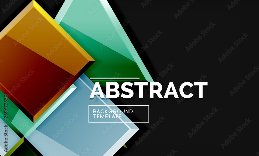 Squares and triangles geometrical background Squares and triangles geometrical background