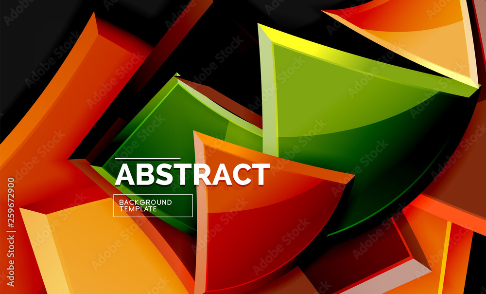 Squares and triangles geometrical background Squares and triangles geometrical background