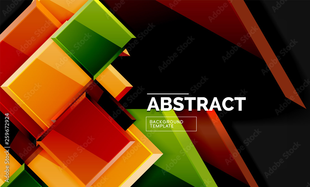 Obraz premium Squares and triangles geometrical background