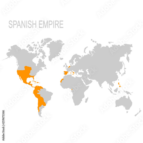 vector map of the Spanish Empire