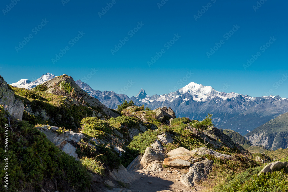 landscape in the mountains of the alps