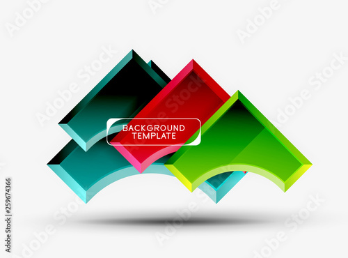 Geometrical 3d shapes background