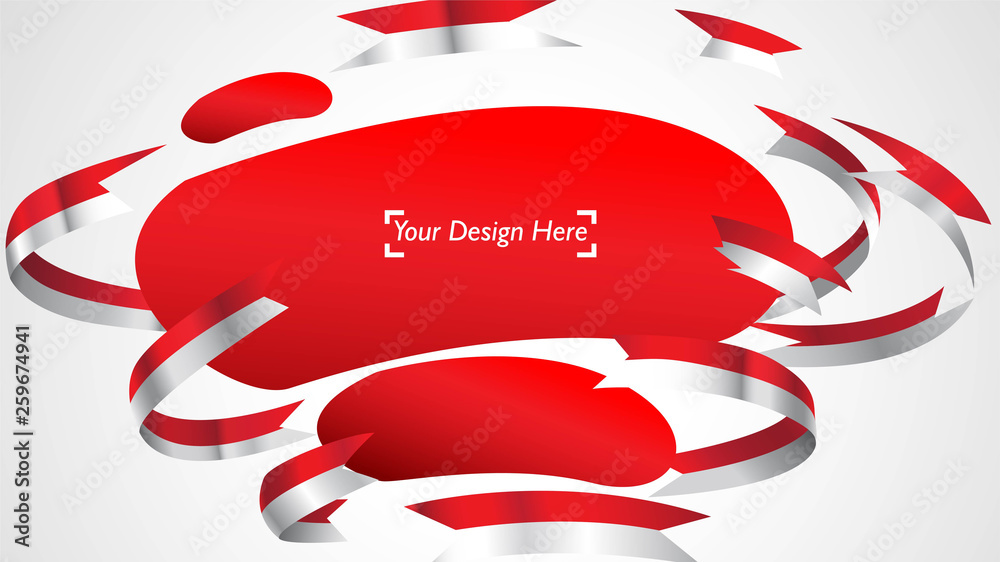Indonesian patriotic background template with empty space for text, design, Holidays, Independence Day. Welcome to Indonesia concept - Vector Indonesian patriotic background template with empty space for text, design, Holidays, Independence Day. Welcome to Indonesia concept - Vector