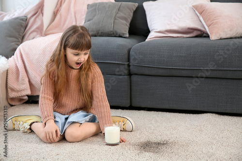 Cute little girl after spil...