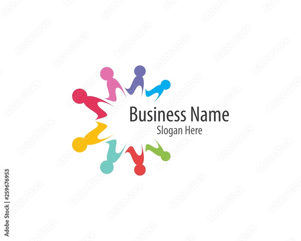 Obraz premium Community logo vector icon