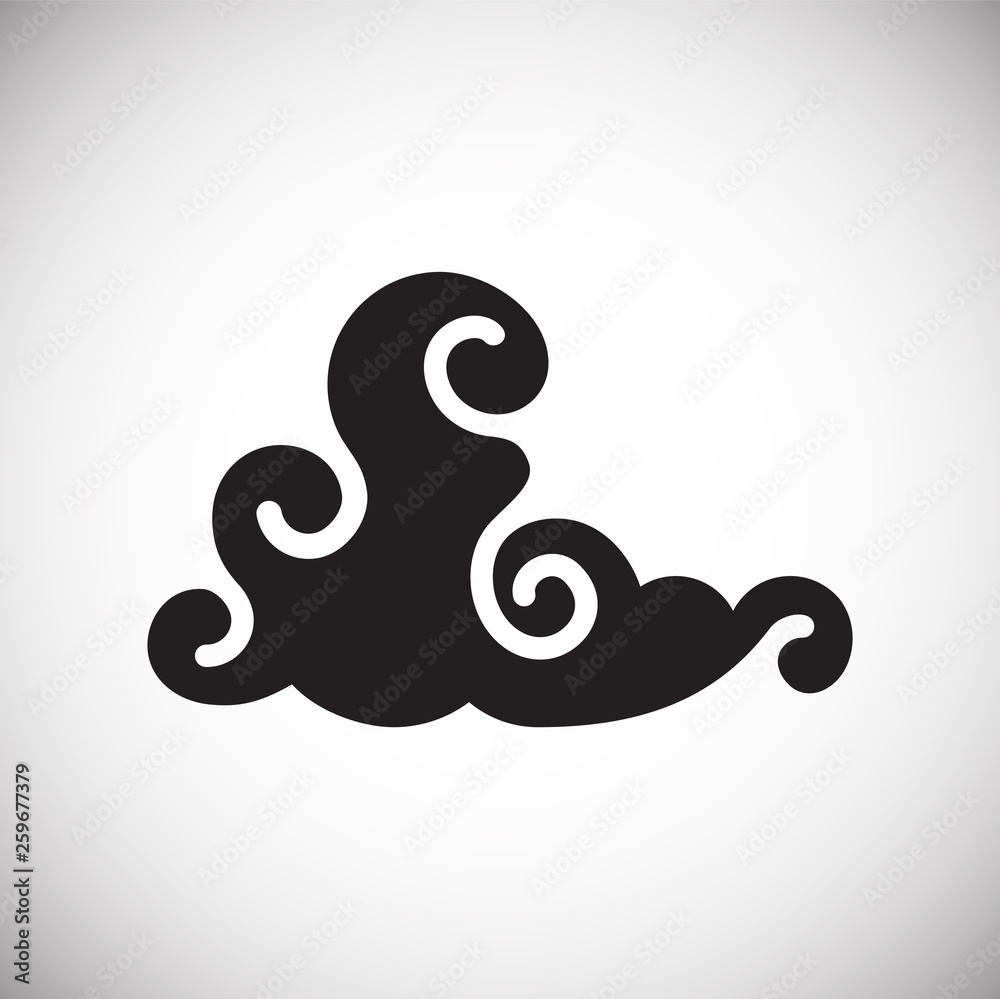 Asian cloud icon on background for graphic and web design. Simple vector sign. Internet concept symbol for website button or mobile app. Asian cloud icon on background for graphic and web design. Simple vector sign. Internet concept symbol for website button or mobile app.