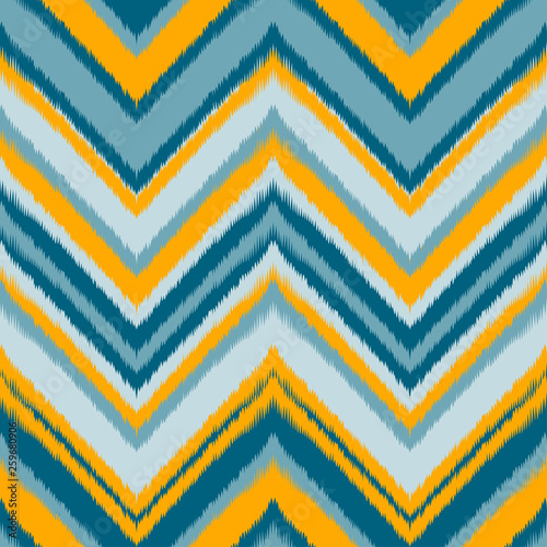 Abstract Ikat and boho style handcraft fabric pattern. Traditional Ethnic design for clothing and textile background, carpet or wallpaper