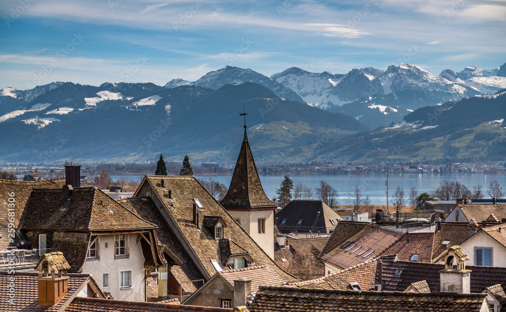 View of Rapperswil from the castle walls